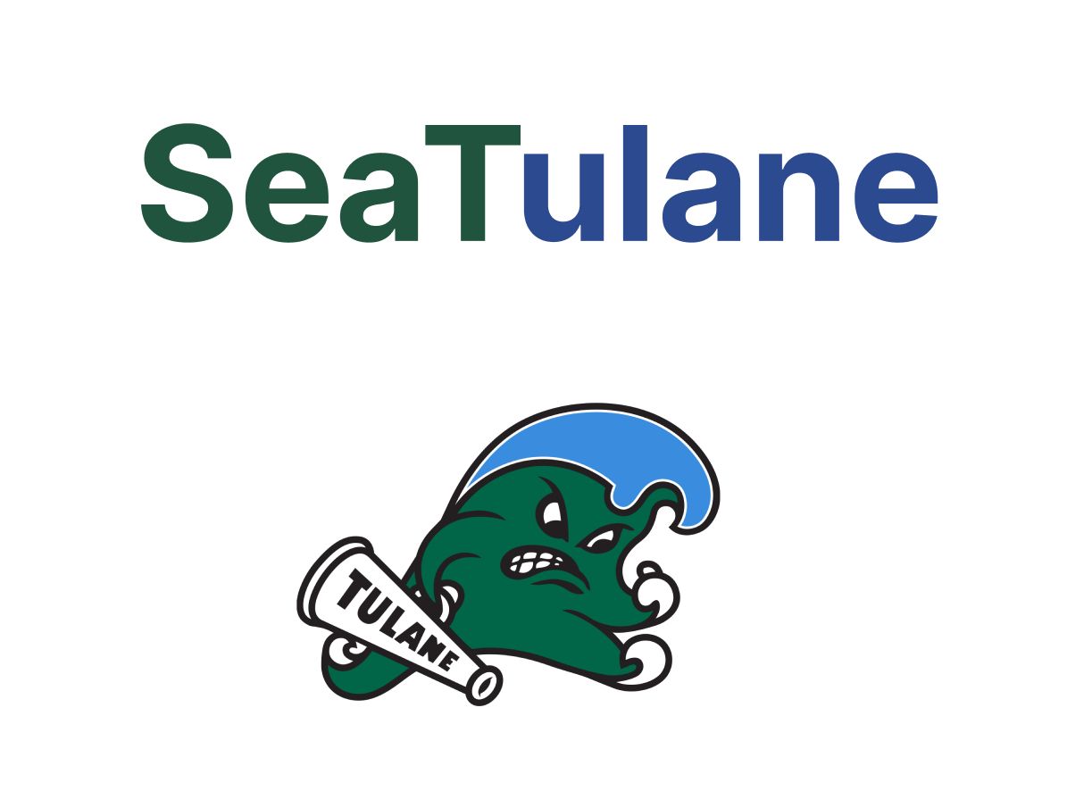 SeaTulane hero mockup showing the booking dashboard